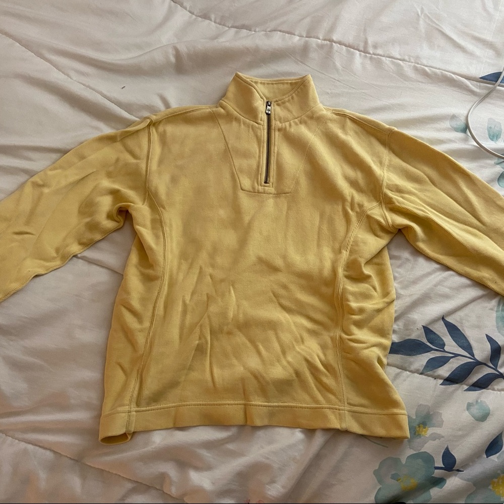 tommy bahama yellow zipup